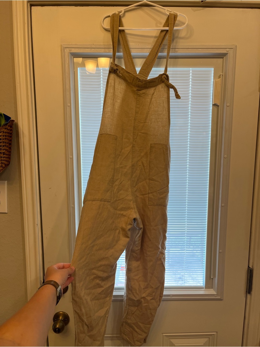 Little Cottonwood 100% Linen Natural Tan Linen Overalls - Women’s Jumpsuit